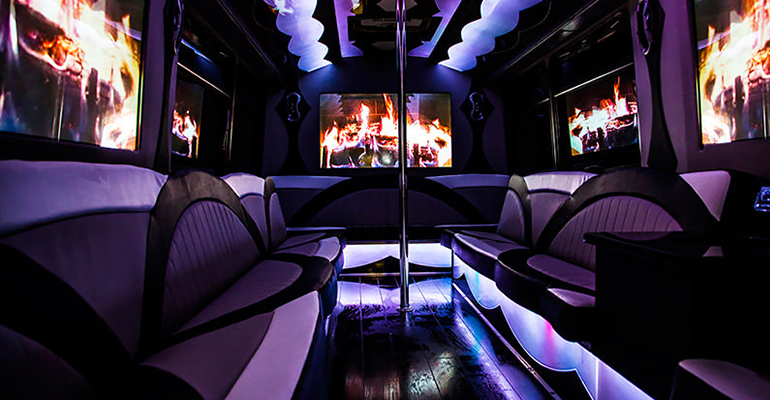 Party bus interior